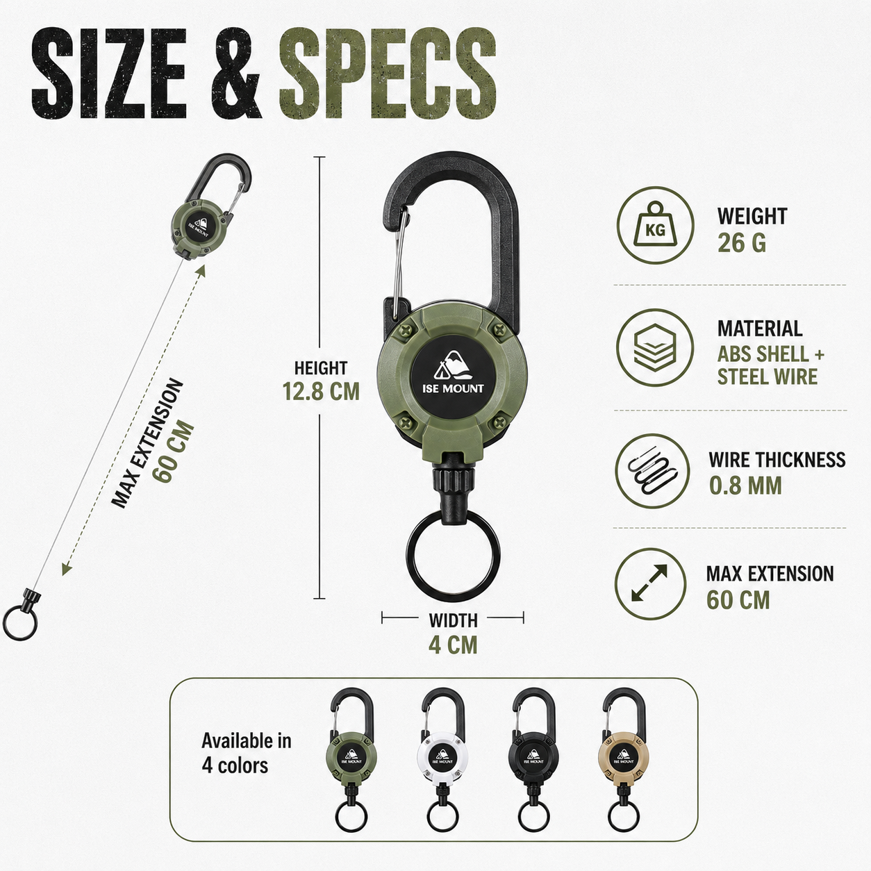 π Tactical Auto-Retract Gear Clip β Keep Keys, Phone & Tools Secure & Within Reach
