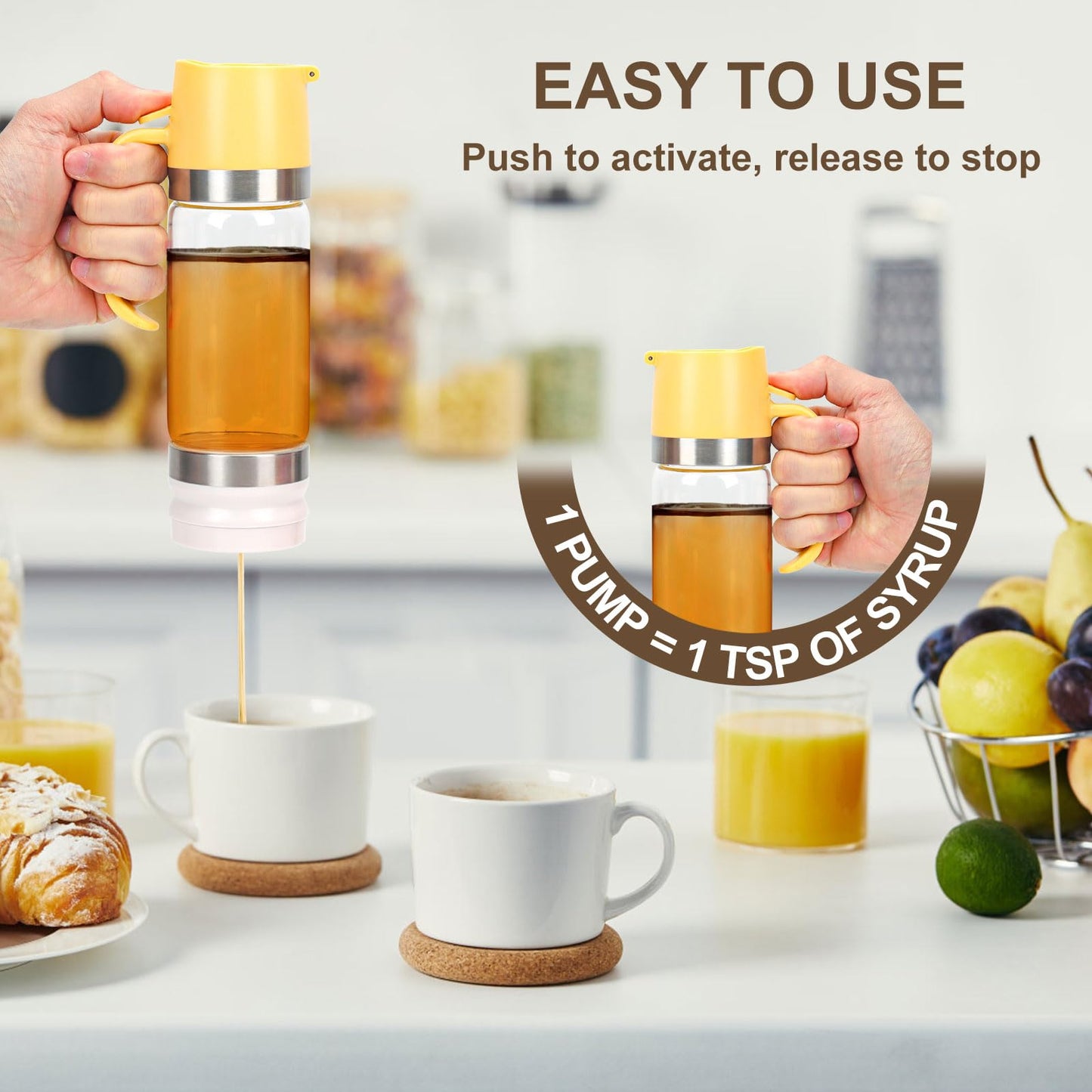 💥LAST DAY SALE 50% OFF🍯✨9oz No-Drip Glass Honey & Syrup Dispenser