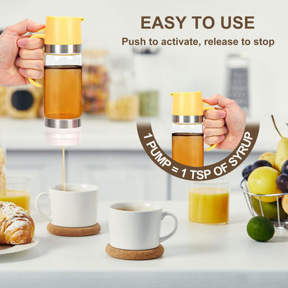 💥LAST DAY SALE 50% OFF🍯✨9oz No-Drip Glass Honey & Syrup Dispenser