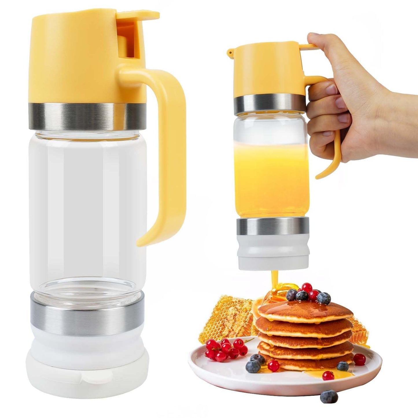 💥LAST DAY SALE 50% OFF🍯✨9oz No-Drip Glass Honey & Syrup Dispenser