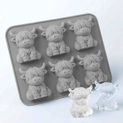 🐮 Last Day Deal - Highland Cow Ice Cube Mold for Drinks & Gifts