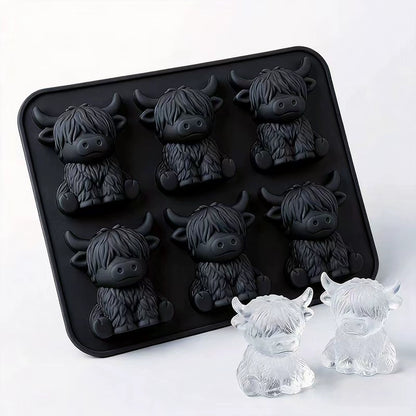 🐮 Last Day Deal - Highland Cow Ice Cube Mold for Drinks & Gifts