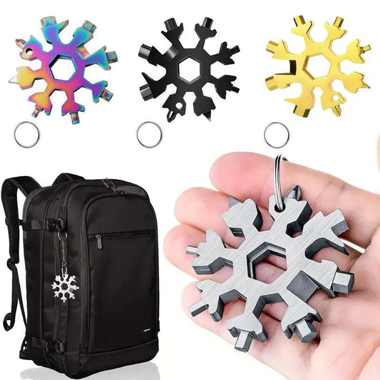 Viral 18-in-1 Snowflake Multi-tool Stainless Steel Portable Wrench