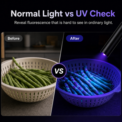🥦UV Black Light Flashlight for Vegetable Inspection