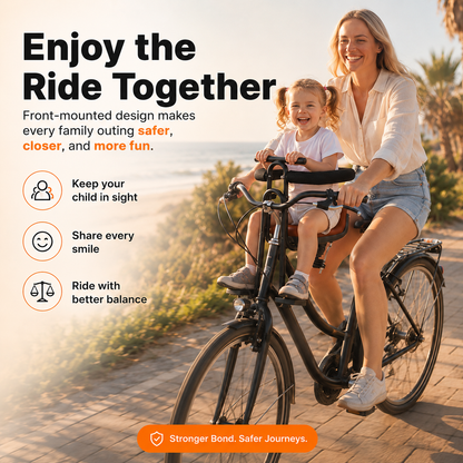 🚲 Front-Mounted Kids Bike Seat 👶 | Safer, Closer & More Fun Family Rides