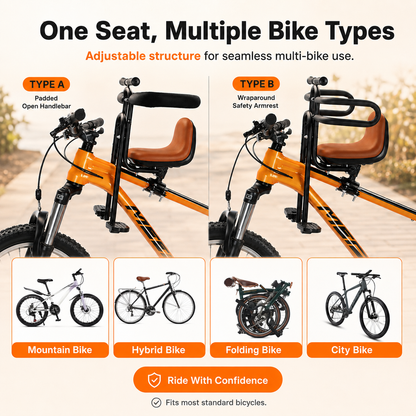 🚲 Front-Mounted Kids Bike Seat 👶 | Safer, Closer & More Fun Family Rides