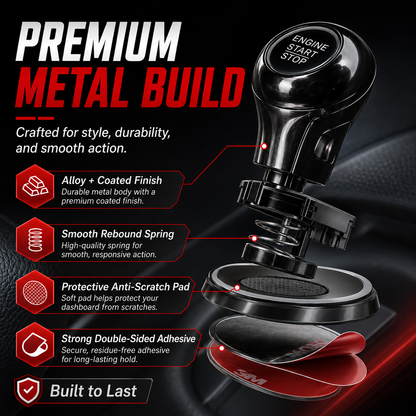 One-Touch Start Lever™ – Turn Your Push-Start Button Into a Fun, Sporty Metal Ignition Switch 🚗