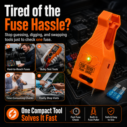 ⚡ 2-in-1 Car Fuse Tester & Puller – 🔍 Quick Check, 🔧 Easy Removal, 🚗 Roadside Ready