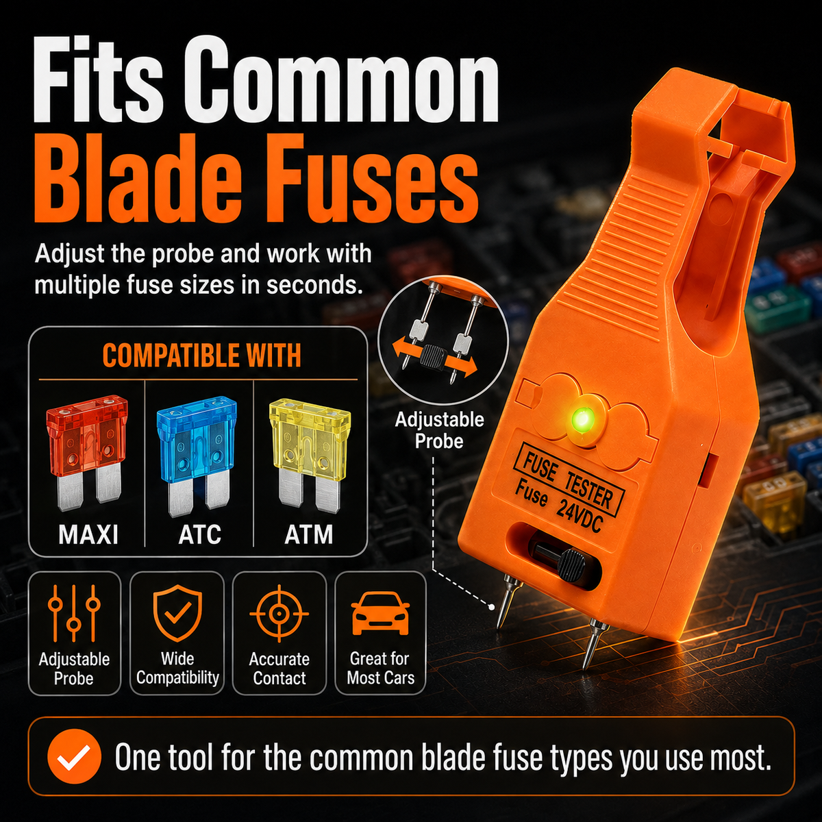 ⚡ 2-in-1 Car Fuse Tester & Puller – 🔍 Quick Check, 🔧 Easy Removal, 🚗 Roadside Ready
