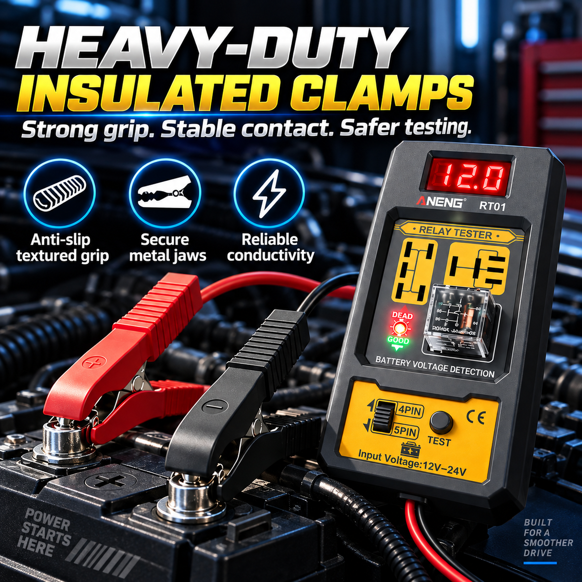🚗 Find Bad Relays in Seconds ⚡ 12V–24V Automotive Relay & Battery Voltage Tester