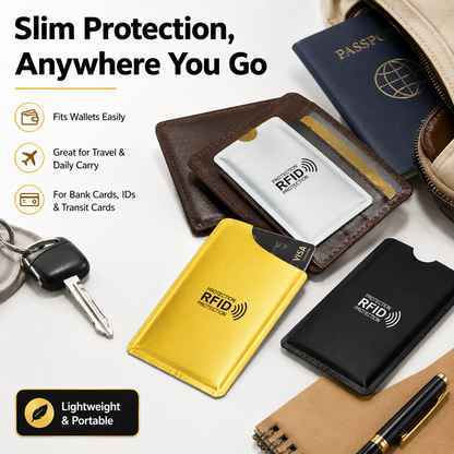 RFID Blocking Card Sleeves – Protect Your Cards from Contactless Skimming💳