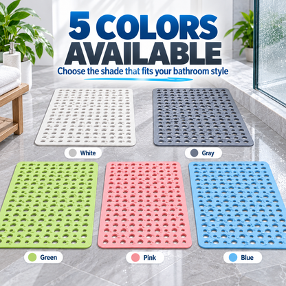 🛁 Anti-Slip Suction Shower Mat — Powerful Grip, Fast Drainage & Safer Steps 💧