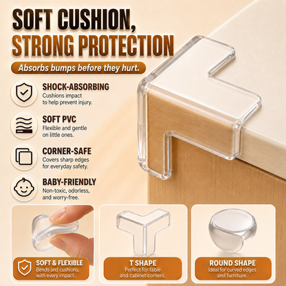 Baby-Proof Every Sharp Corner™ – 10PCS Crystal-Clear Corner Protectors🛡️