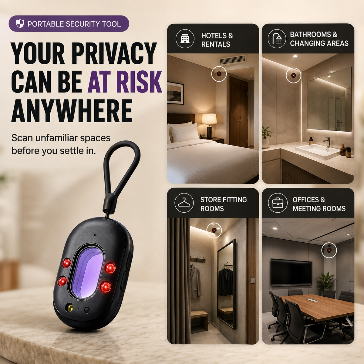 🛡️ Hidden Camera Detector – Spot Hidden Lenses Fast & Protect Your Privacy Anywhere 🔍