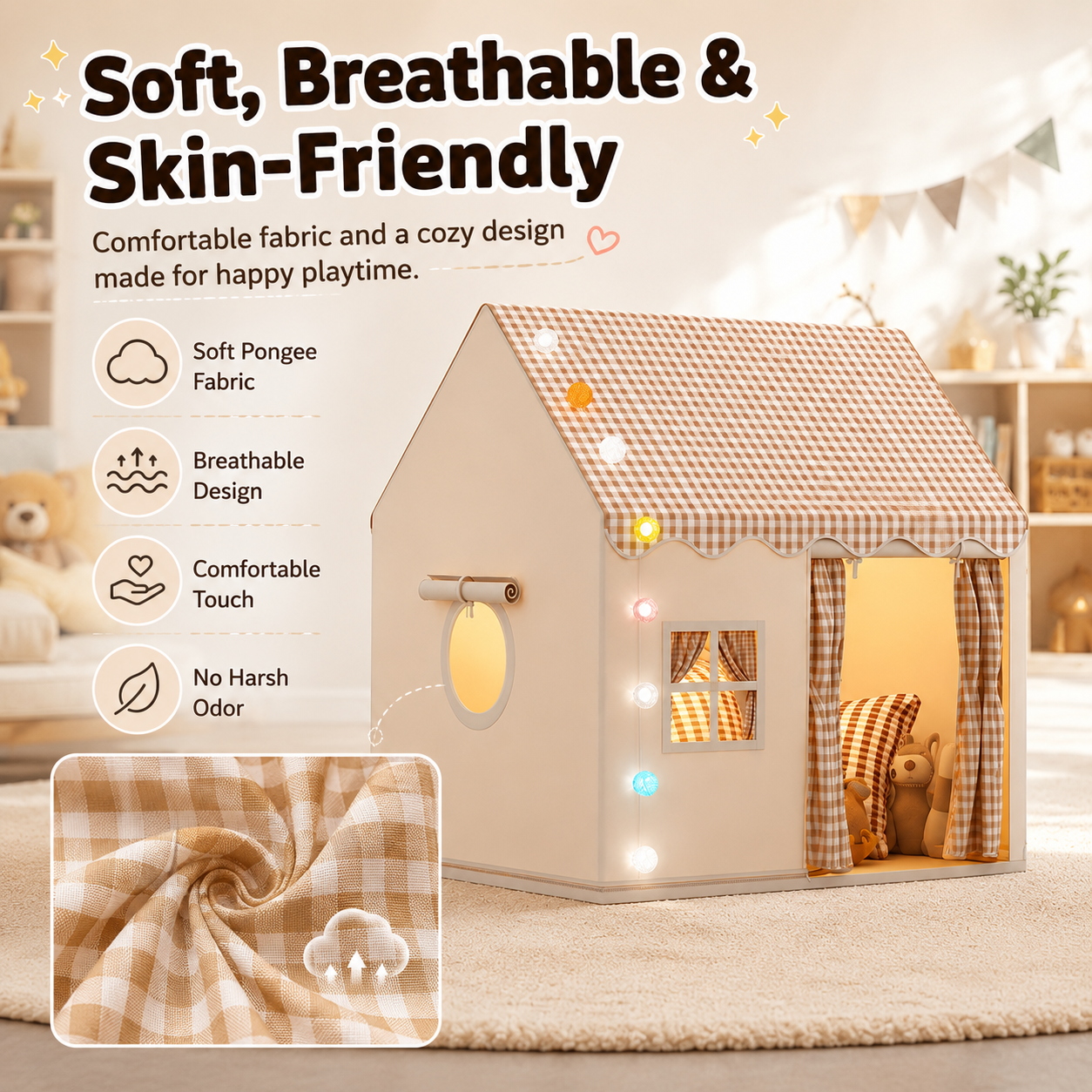 🏡 Kids’ Dream Playhouse Tent | ✨ A Cozy Hideaway for Reading, Playing & Imagination 🎁