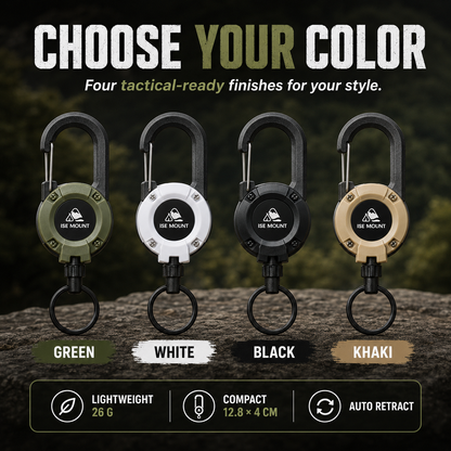 🔒 Tactical Auto-Retract Gear Clip – Keep Keys, Phone & Tools Secure & Within Reach