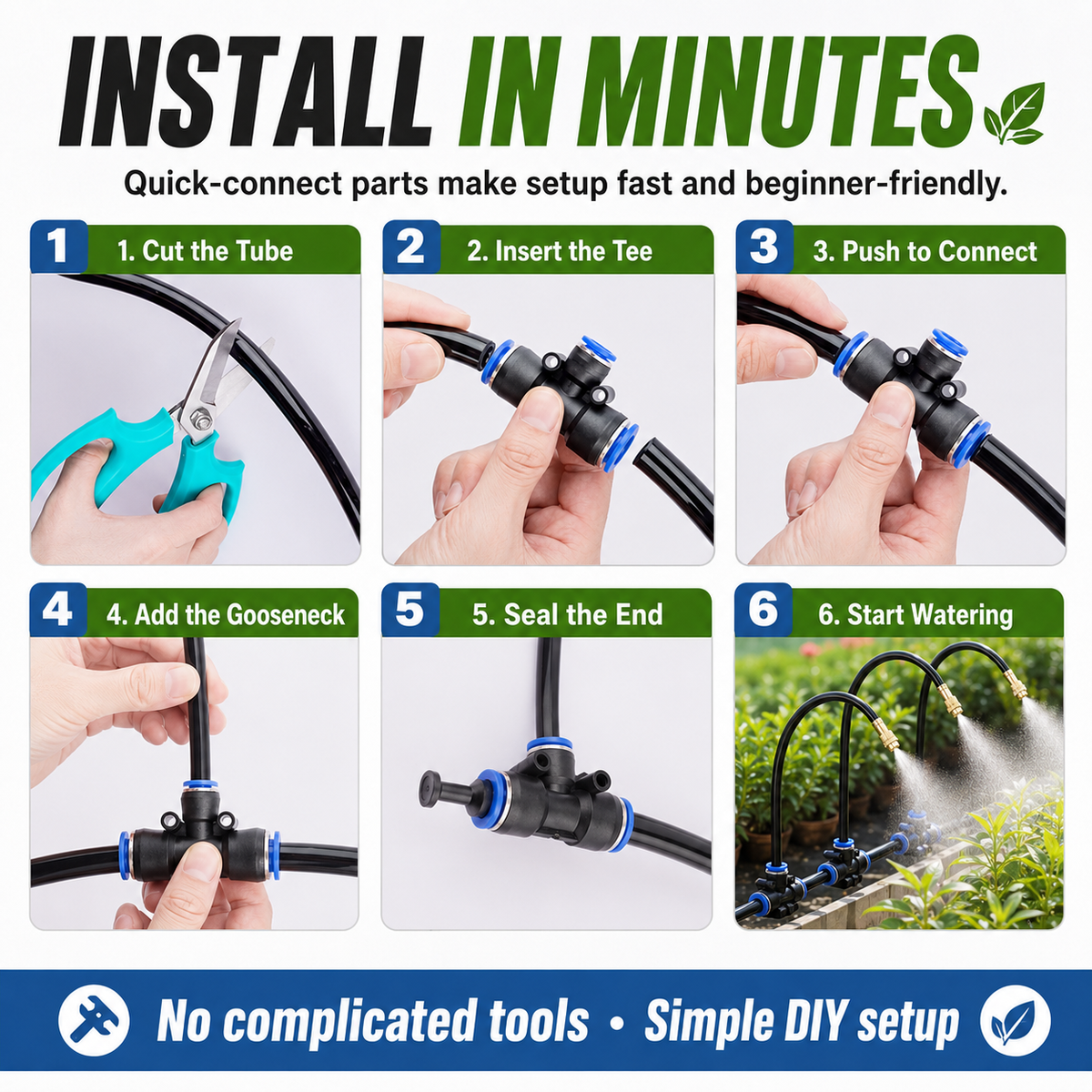 💦 360° Adjustable Garden Misting System 🌿 – Effortless Watering, Wider Coverage & Easy DIY Setup