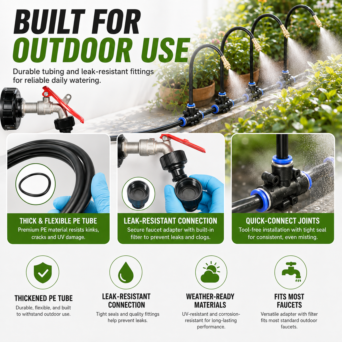 💦 360° Adjustable Garden Misting System 🌿 – Effortless Watering, Wider Coverage & Easy DIY Setup
