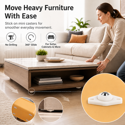 🎁Universal 360° Rotating Self-Adhesive Wheels Set