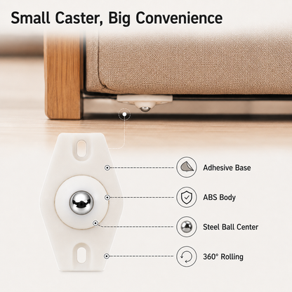 🎁Universal 360° Rotating Self-Adhesive Wheels Set