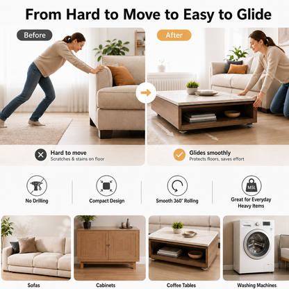 🎁Universal 360° Rotating Self-Adhesive Wheels Set