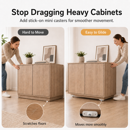 🎁Universal 360° Rotating Self-Adhesive Wheels Set