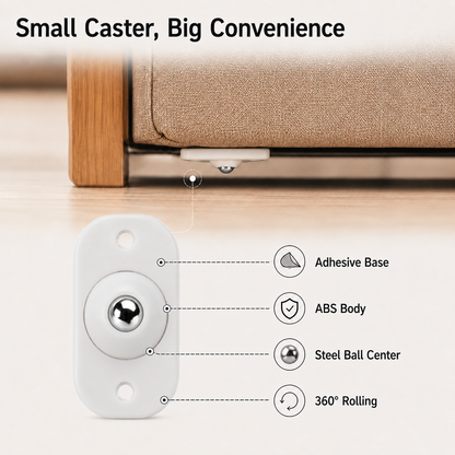 🎁Universal 360° Rotating Self-Adhesive Wheels Set