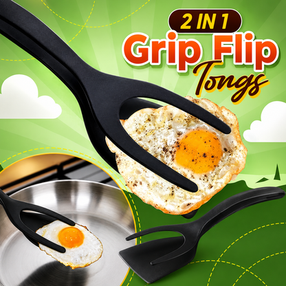 🔥🥩 2-in-1 Spatula Clip – Heat-Resistant Silicone & Non-Slip Handle – Kitchen Cooking Essential