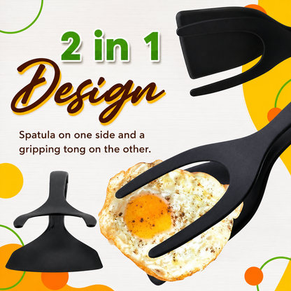 🔥🥩 2-in-1 Spatula Clip – Heat-Resistant Silicone & Non-Slip Handle – Kitchen Cooking Essential