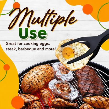 🔥🥩 2-in-1 Spatula Clip – Heat-Resistant Silicone & Non-Slip Handle – Kitchen Cooking Essential