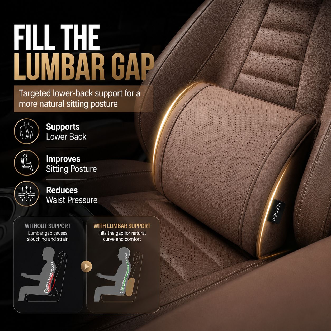 🛋️ Drive in First-Class Comfort — Ergonomic Car Neck & Lumbar Support Pillow Set 🚗