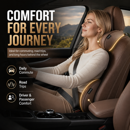🛋️ Drive in First-Class Comfort — Ergonomic Car Neck & Lumbar Support Pillow Set 🚗