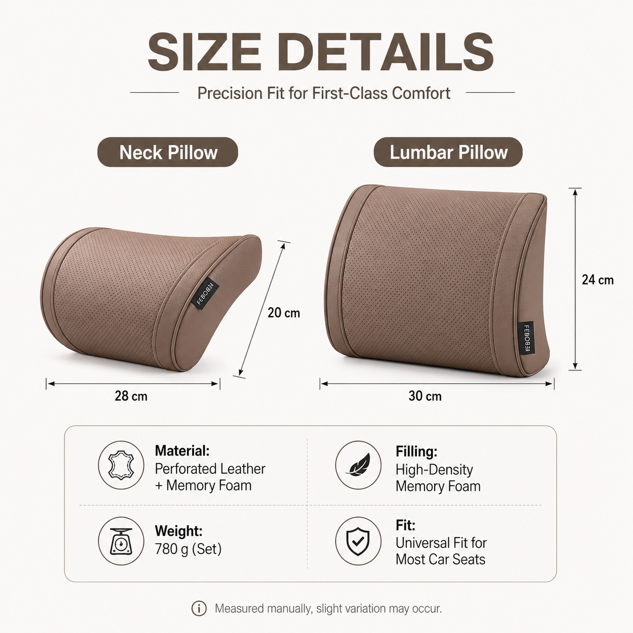 🛋️ Drive in First-Class Comfort — Ergonomic Car Neck & Lumbar Support Pillow Set 🚗