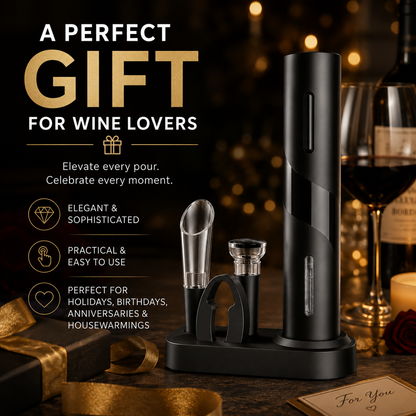 🍷Automatic Electric Wine Opener Set – Open, Pour & Preserve