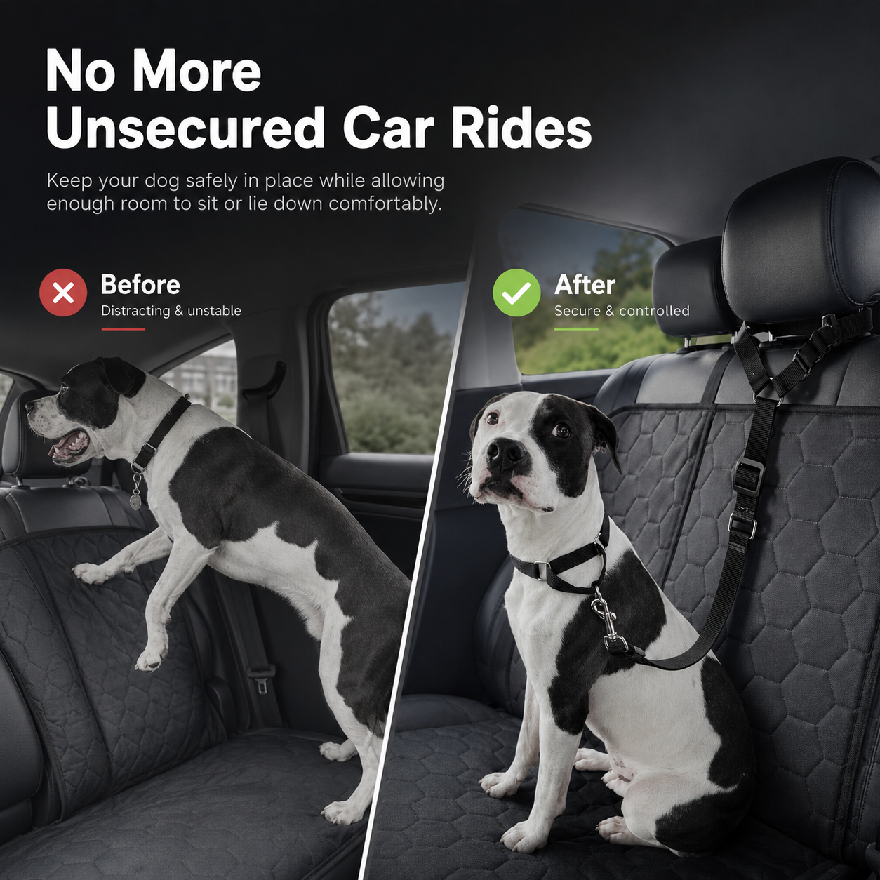 ❤️‍🔥New Hot Selling🔥Buy 2 Get 1 Free🔥 2-in-1 Dog Car Seat Belt & Walking Leash