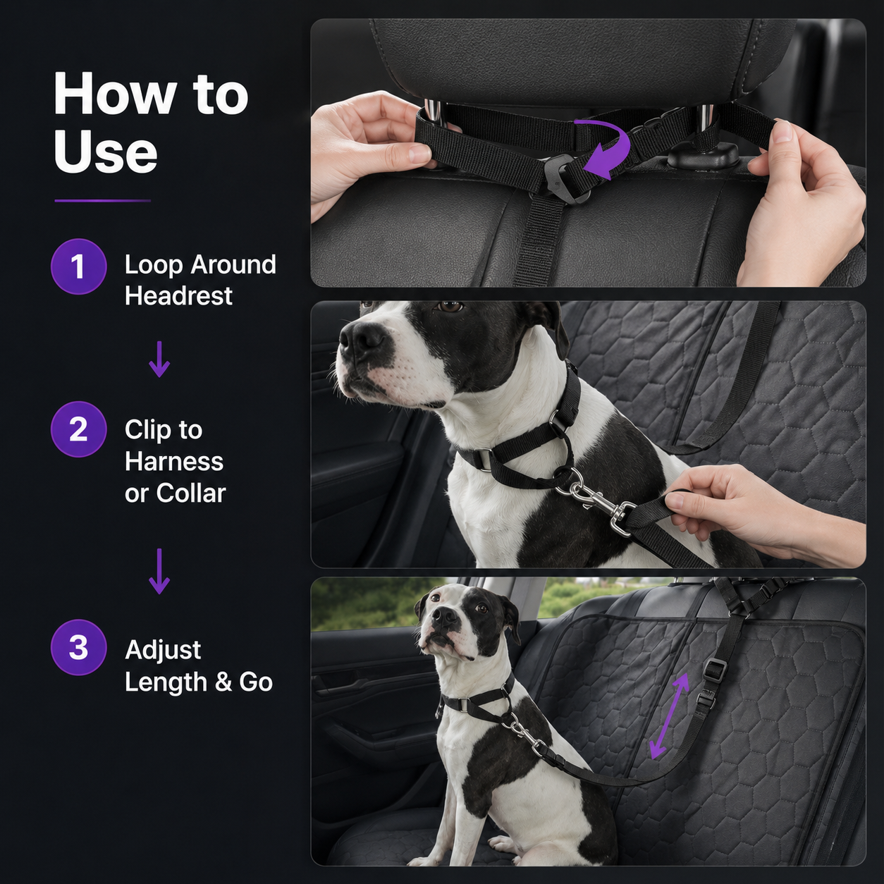 ❤️‍🔥New Hot Selling🔥Buy 2 Get 1 Free🔥 2-in-1 Dog Car Seat Belt & Walking Leash