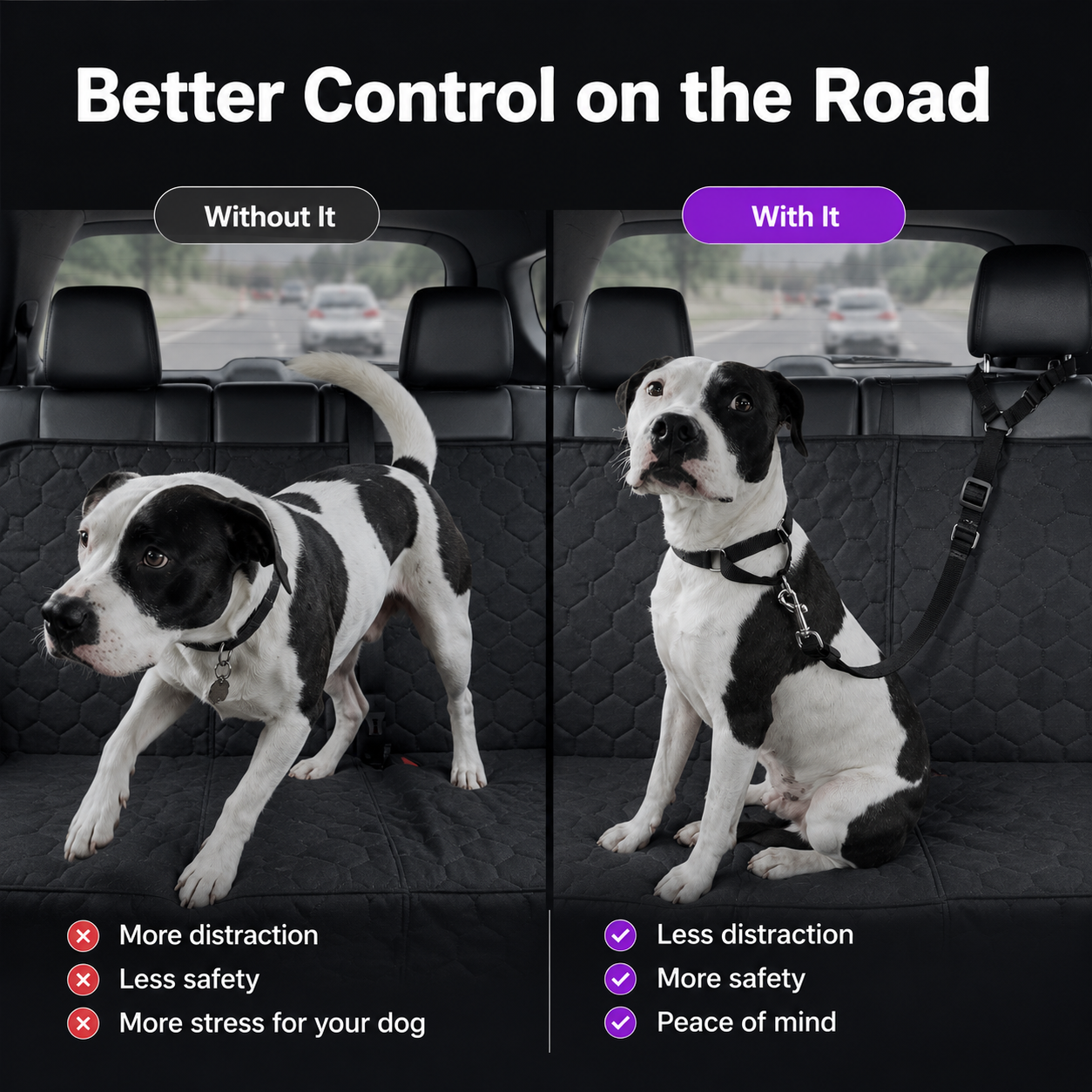 ❤️‍🔥New Hot Selling🔥Buy 2 Get 1 Free🔥 2-in-1 Dog Car Seat Belt & Walking Leash