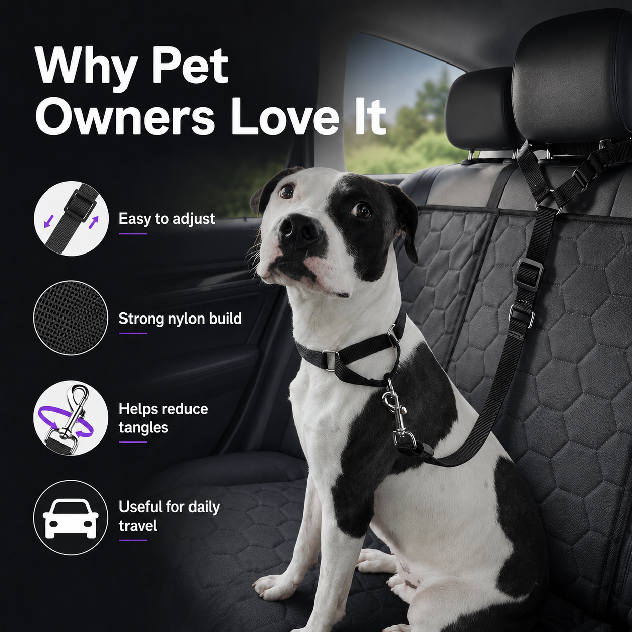 ❤️‍🔥New Hot Selling🔥Buy 2 Get 1 Free🔥 2-in-1 Dog Car Seat Belt & Walking Leash