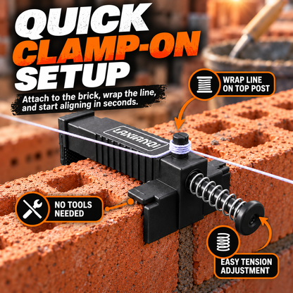 🧱 Adjustable Brick Line Clip – Fast, Precise Masonry Alignment Without Tools 🔧📏