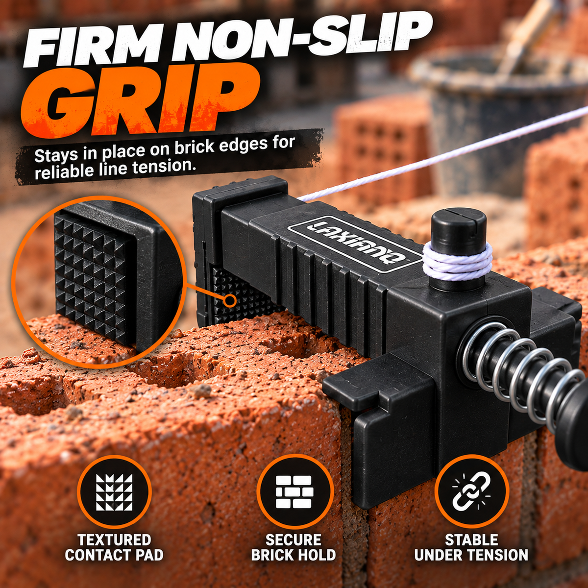 🧱 Adjustable Brick Line Clip – Fast, Precise Masonry Alignment Without Tools 🔧📏
