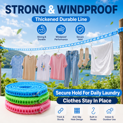 🔥Windproof Non-Slip Clothesline 👔