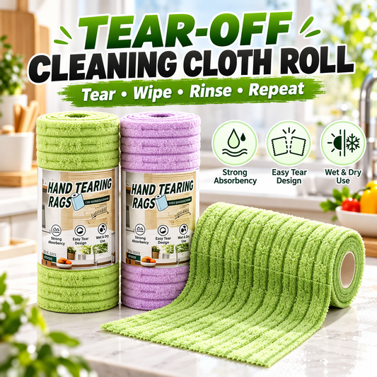 🧽 Tear-Off Cleaning Cloth Roll – Ultra-Powerful Cleaning, Wipes Away Grease in One Swipe! ✨ Super Absorbent & Reusable