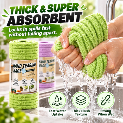 🧽 Tear-Off Cleaning Cloth Roll – Ultra-Powerful Cleaning, Wipes Away Grease in One Swipe! ✨ Super Absorbent & Reusable