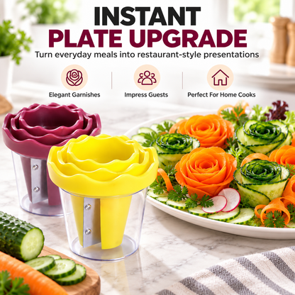 🌹 Turn Veggies Into Beautiful Roses in Seconds – Easy Vegetable Curler 🥕✨