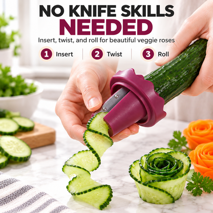 🌹 Turn Veggies Into Beautiful Roses in Seconds – Easy Vegetable Curler 🥕✨