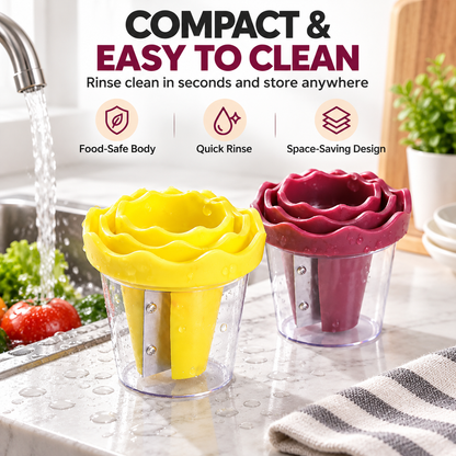 🌹 Turn Veggies Into Beautiful Roses in Seconds – Easy Vegetable Curler 🥕✨