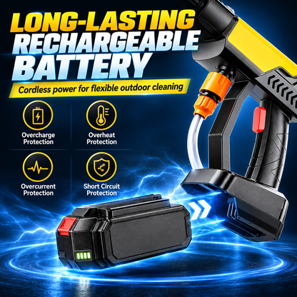 💦 Cordless High-Pressure Washer Gun – 🔋 Rechargeable Power | 🚗 6-in-1 Spray Nozzle | ✨ Effortless Cleaning Anywhere