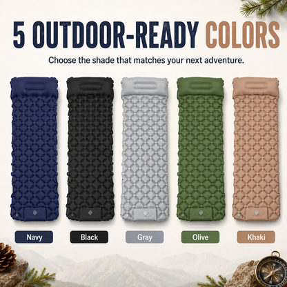 🏕️ Inflate in 60 Seconds & Sleep Anywhere — Built-In Foot Pump Camping Pad