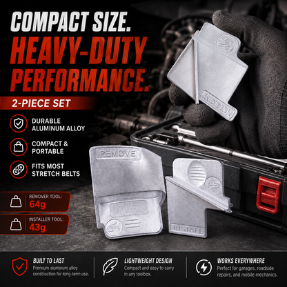 🔧 Belt Remover & Installer Tool Set — Install & Remove Belts Fast, Easy & Damage-Free