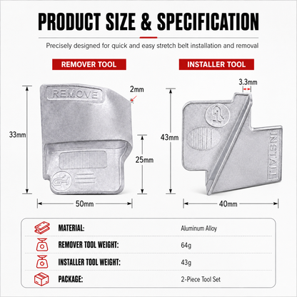 🔧 Belt Remover & Installer Tool Set — Install & Remove Belts Fast, Easy & Damage-Free
